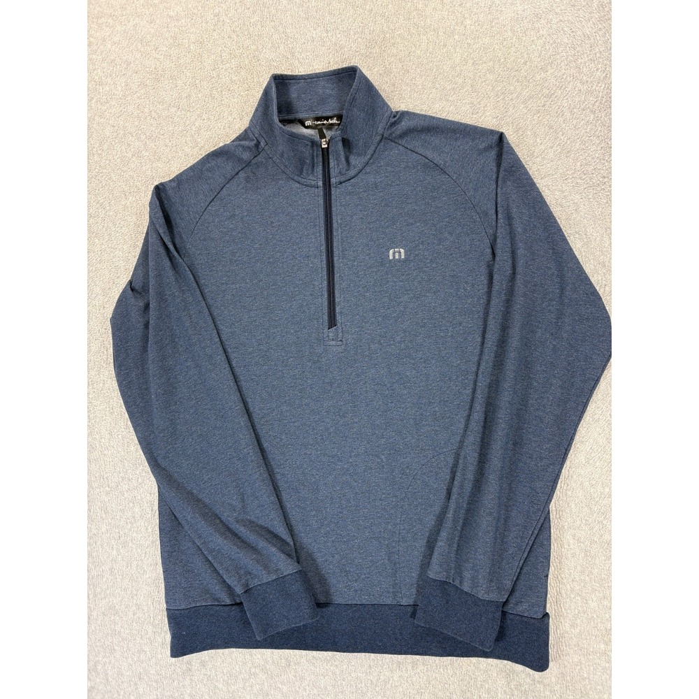 Travis Mathew 1/4 Zip Pullover Golf Sweater (Men's Large) Blue